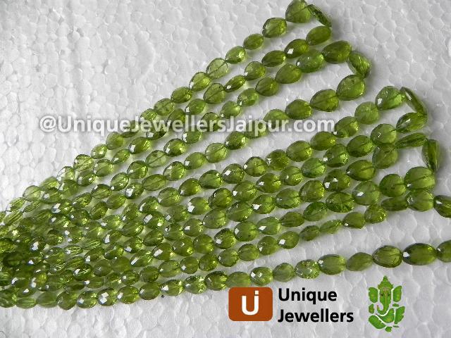 Peridot Faceted Nugget Beads